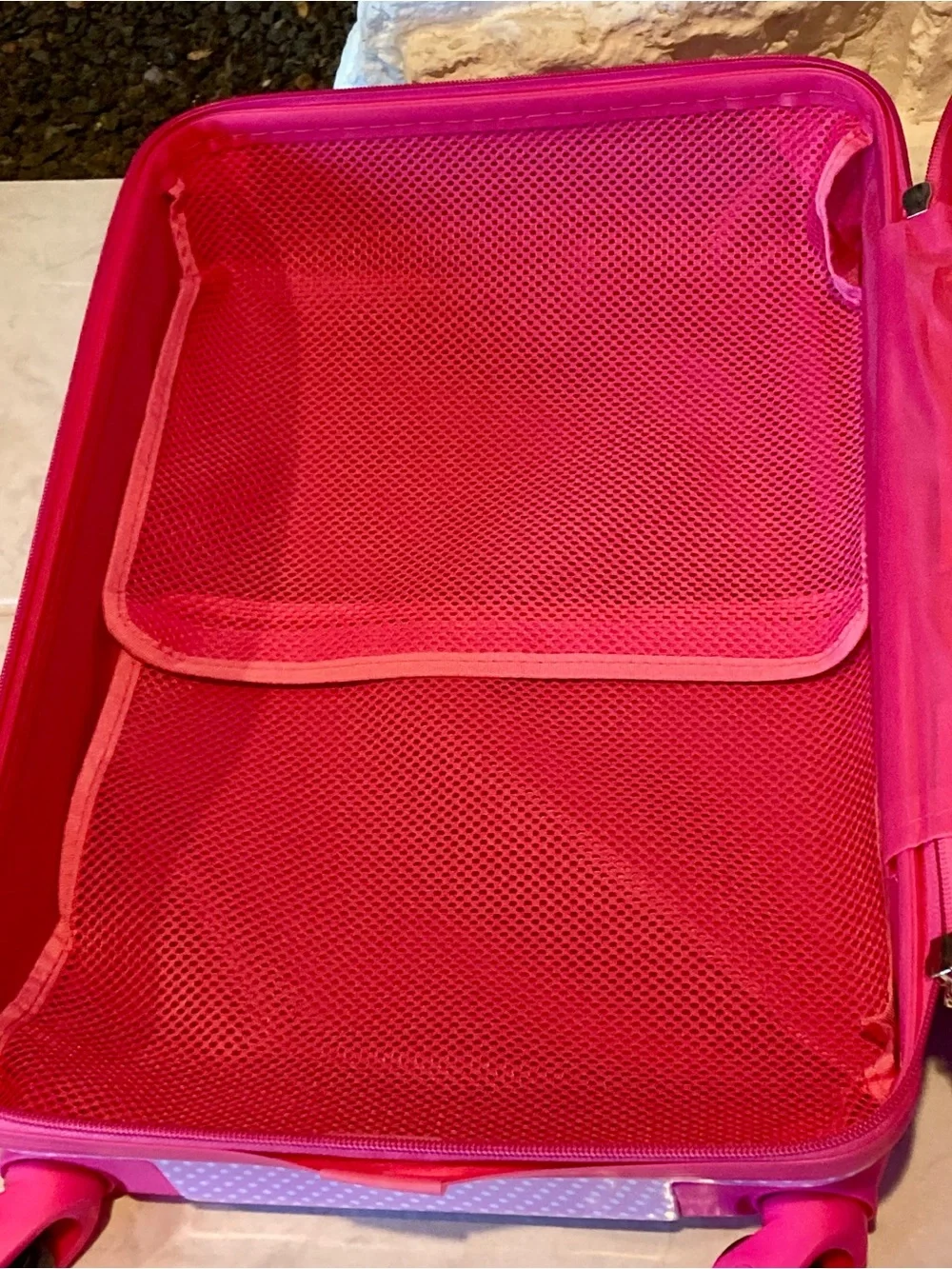 NWT Hello Kitty and Friends Pink Polka Dot Kids Rolling Suitcase